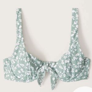 Abercrombie Sage Green Floral Bikini Top (bottoms on another listing)Never Worn!